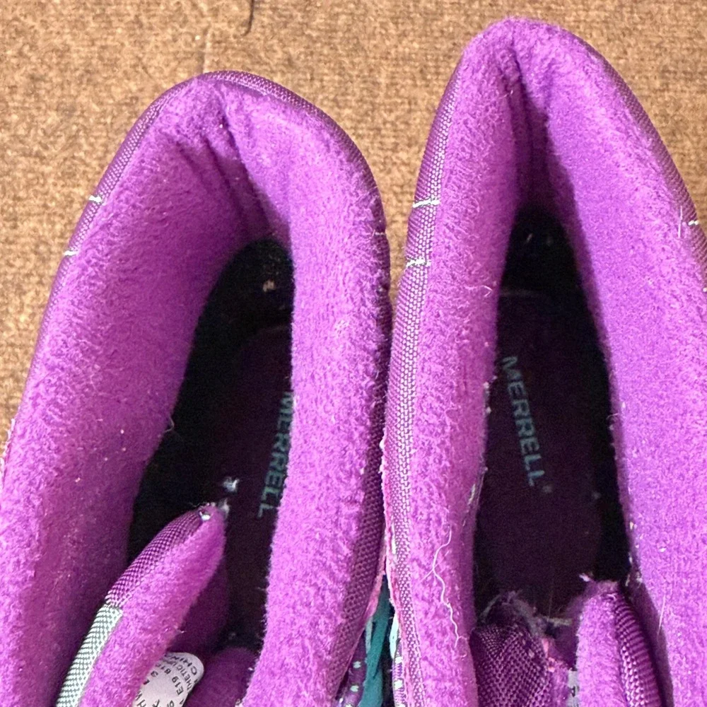 Merrell Snow Crush Waterproof Winter Boots Purple Turquoise MK159174 Womens‎ 6M